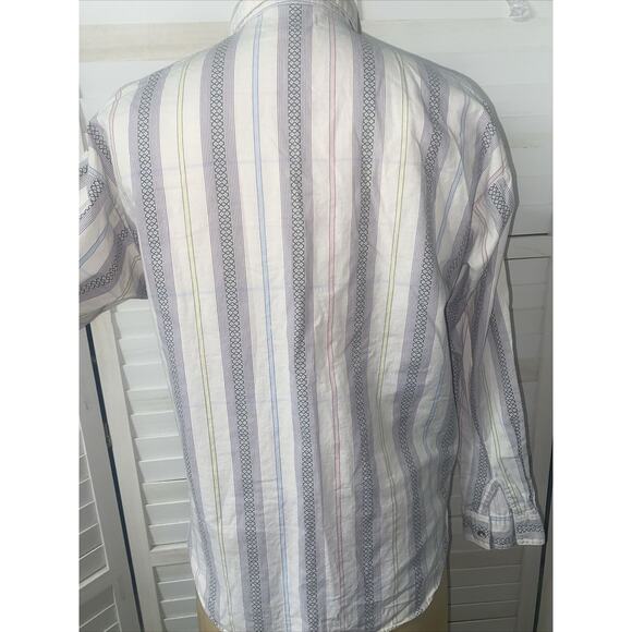 Jessica Scott Vintage Ladies Button Front Long Sleeve Shirt Striped Sz 10 Medium - Picture 5 of 8